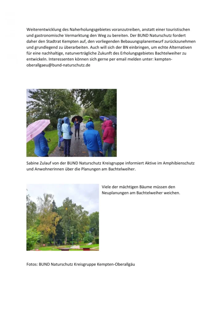 Pressemitteilung des BUND zum geplanten Campingplatz am Bachtelweiher_S2