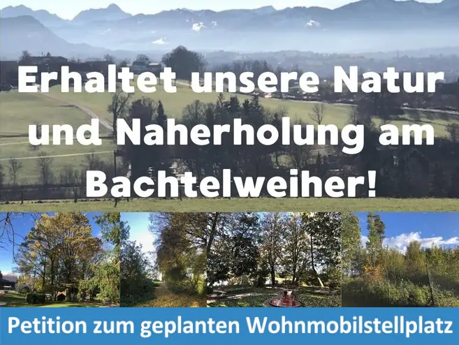 Wohnmobilstellplatz am Bachtelweiher?